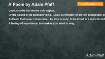 Adam Pfaff - A Poem by Adam Pfaff