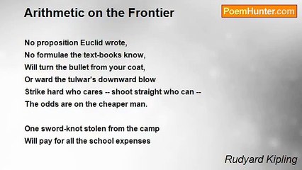 Rudyard Kipling - Arithmetic on the Frontier