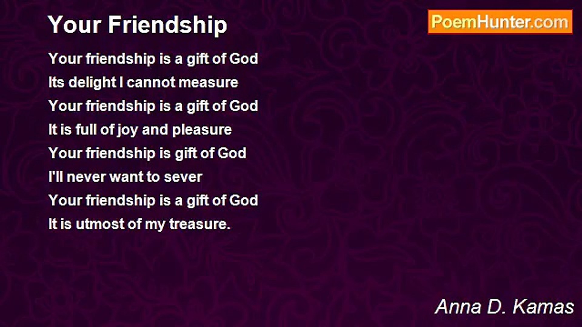 Anna D. Kamas - Your Friendship