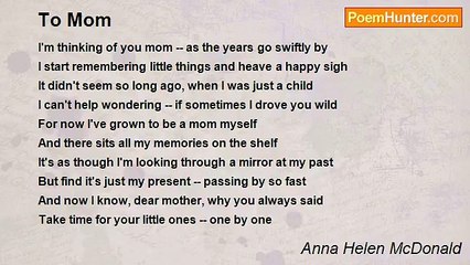 Anna Helen McDonald - To Mom