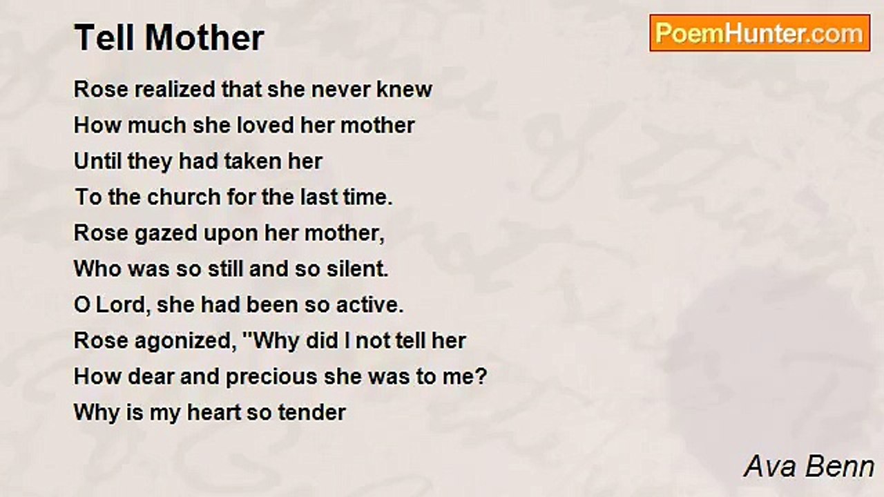 Ava Benn - Tell Mother