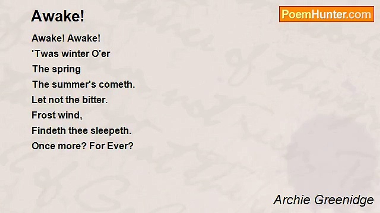 Archie Greenidge - Awake!