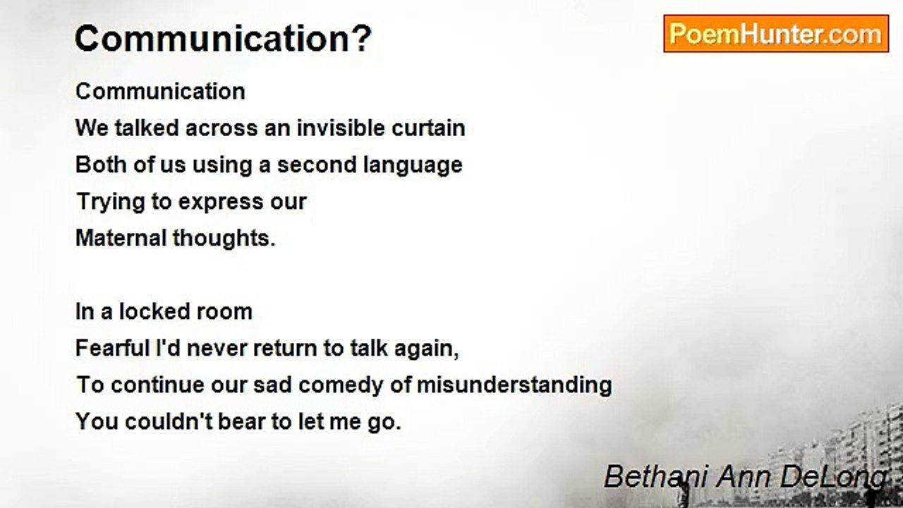Bethani Ann DeLong - Communication?