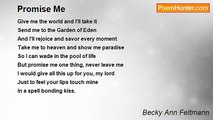 Becky Ann Feltmann - Promise Me