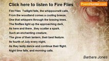 Barbara Jones - Click here to listen to Fire Flies