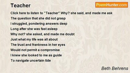 Beth Behrens - Teacher