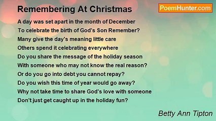 Betty Ann Tipton - Remembering At Christmas