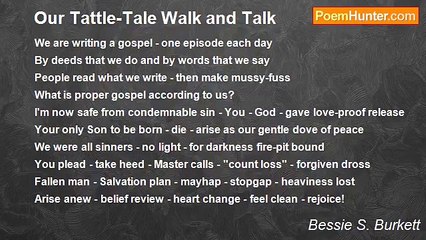 Bessie S. Burkett - Our Tattle-Tale Walk and Talk