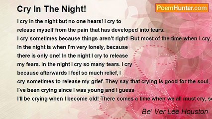 Be' Ver Lee Houston - Cry In The Night!
