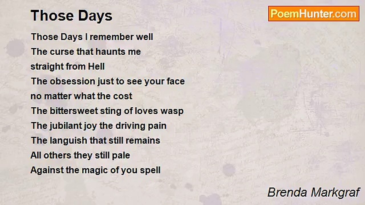 Brenda Markgraf - Those Days