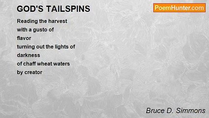 Bruce D. Simmons - GOD'S TAILSPINS