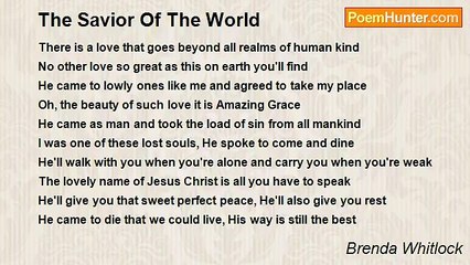 Brenda Whitlock - The Savior Of The World