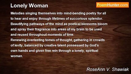 RoseAnn V. Shawiak - Lonely Woman