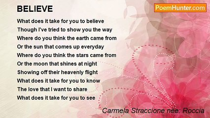 Carmela Straccione nee: Roccia - BELIEVE