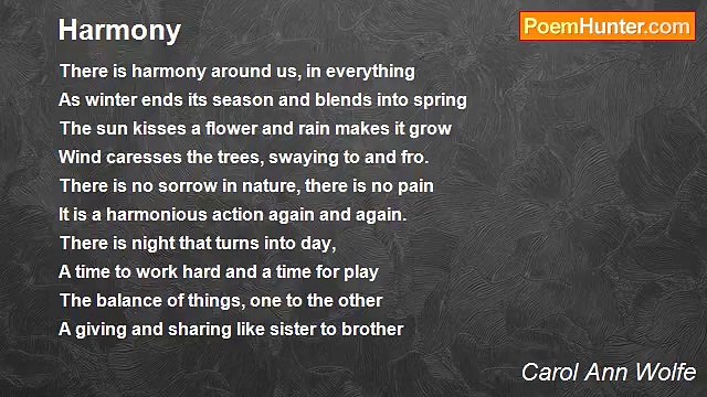 Carol Ann Wolfe - Harmony
