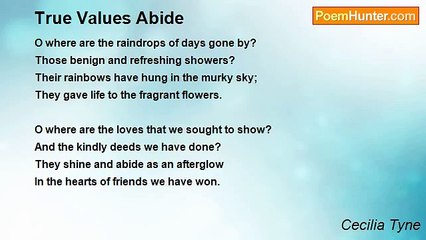 Cecilia Tyne - True Values Abide