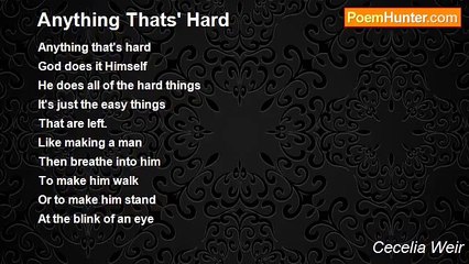 Cecelia Weir - Anything Thats' Hard