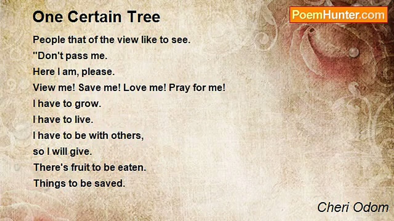 Cheri Odom - One Certain Tree