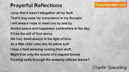 Charlie Spaulding - Prayerful Reflections