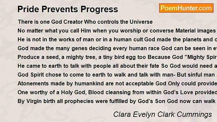 Clara Evelyn Clark Cummings - Pride Prevents Progress