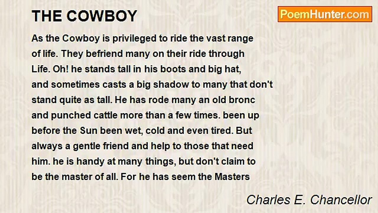 Charles E. Chancellor - THE COWBOY