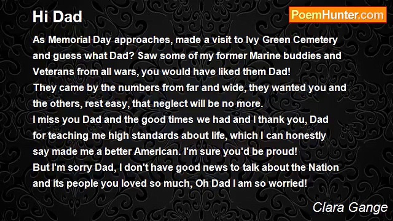 Clara Gange - Hi Dad
