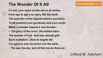 Clifford W. Ketchum - The Wonder Of It All