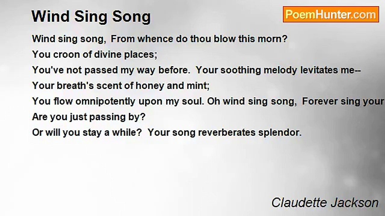 Claudette Jackson - Wind Sing Song