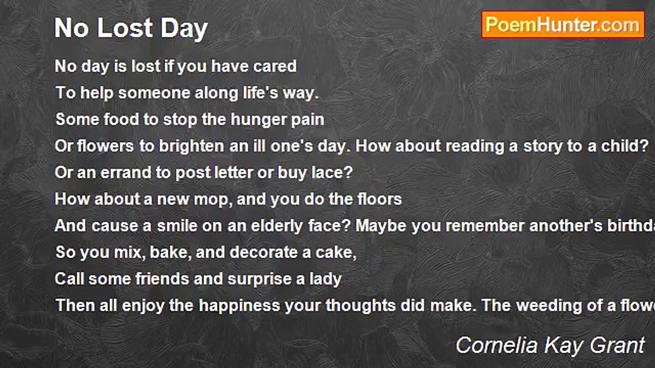 Cornelia Kay Grant - No Lost Day