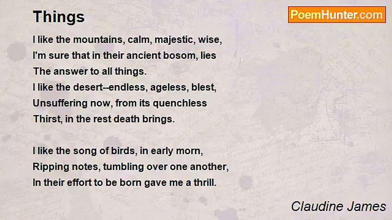 Claudine James - Things