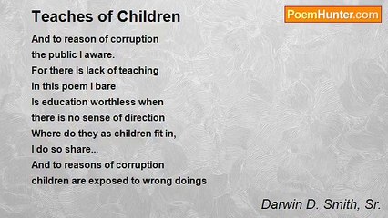 Darwin D. Smith, Sr. - Teaches of Children