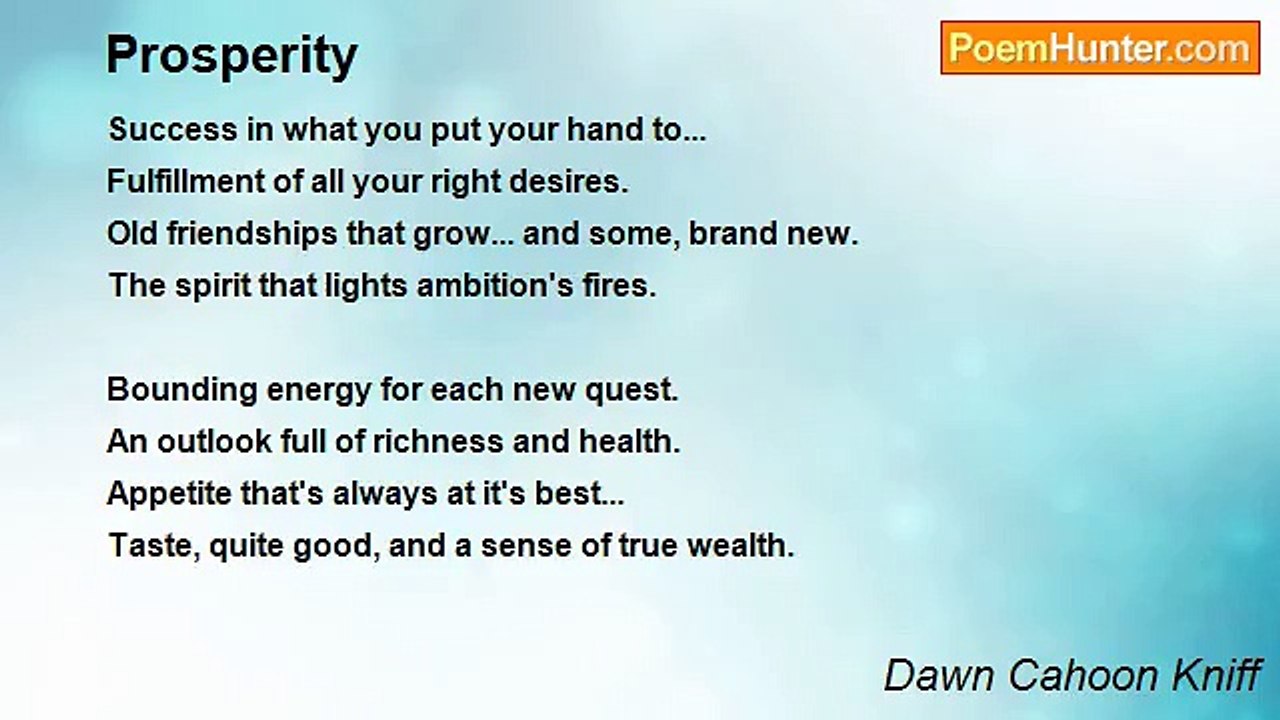 Dawn Cahoon Kniff - Prosperity