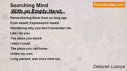 Deborah Lozoya - Searching Mind 
 With an Empty Heart
