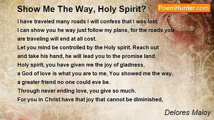 Delores Maloy - Show Me The Way, Holy Spirit?