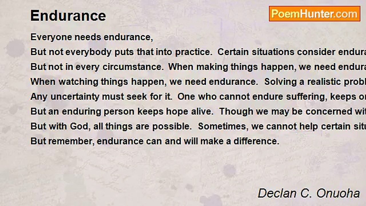 Declan C. Onuoha - Endurance