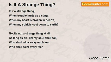 Gene Griffin - Is It A Strange Thing?