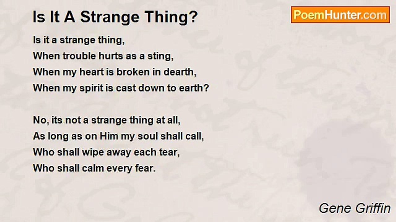 Gene Griffin - Is It A Strange Thing?