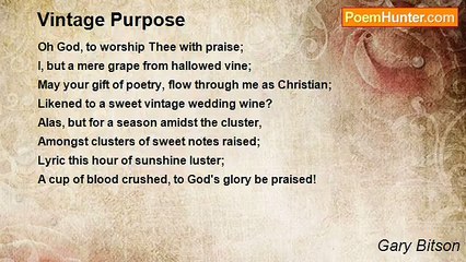 Gary Bitson - Vintage Purpose