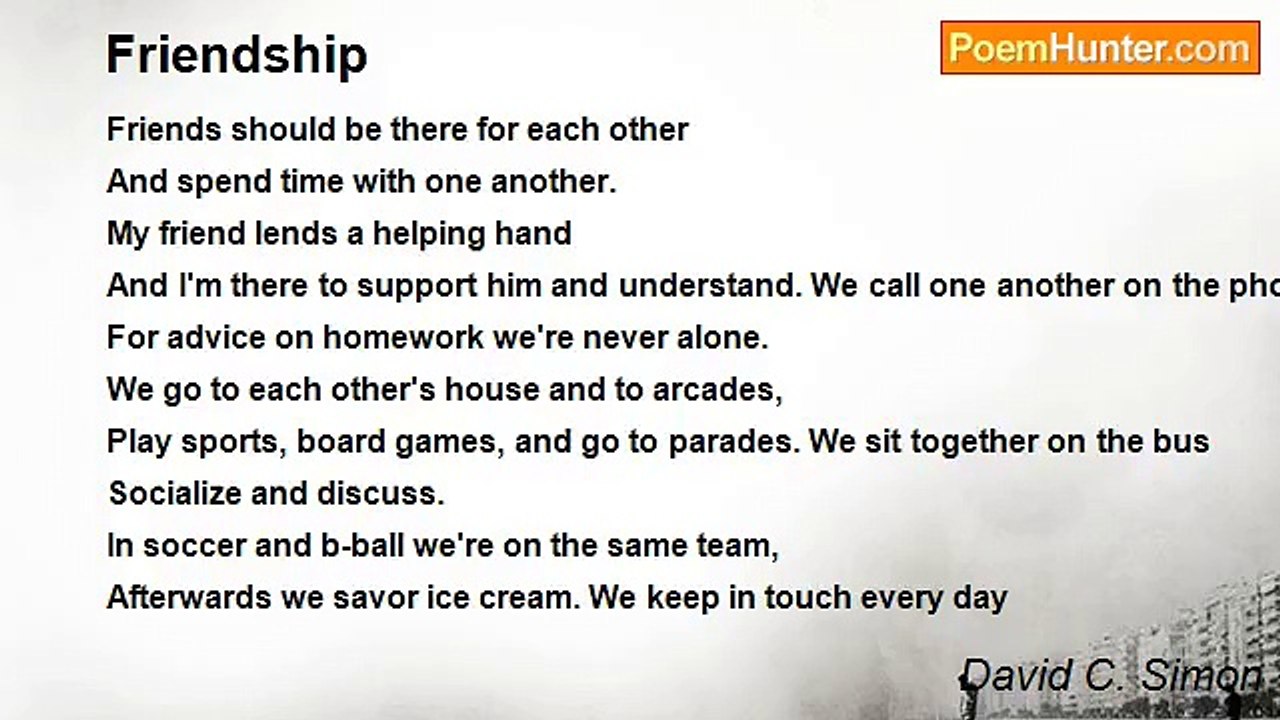 David C. Simon - Friendship