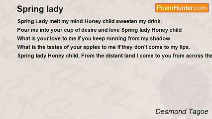 Desmond Tagoe - Spring lady