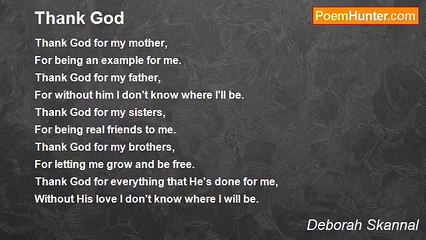 Deborah Skannal - Thank God