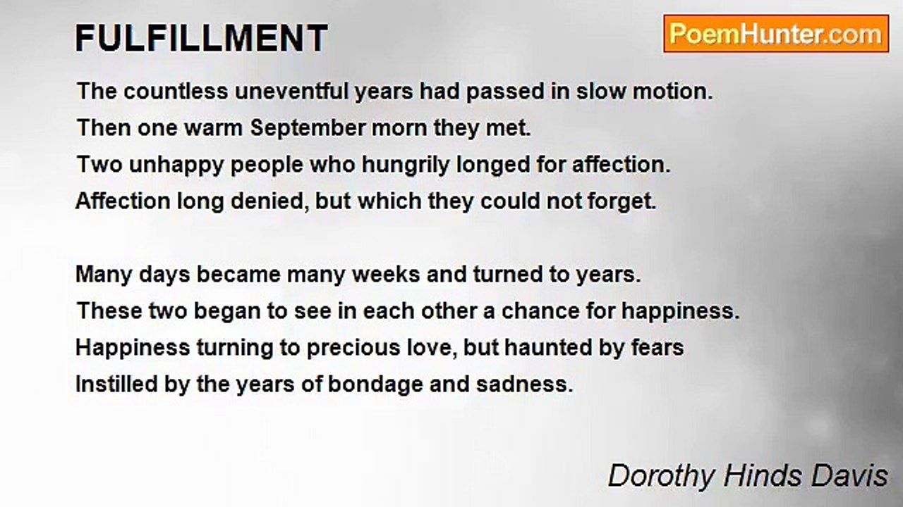 Dorothy Hinds Davis - FULFILLMENT