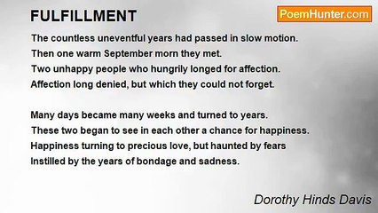Dorothy Hinds Davis - FULFILLMENT