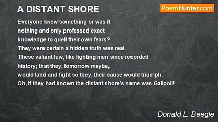 Donald L. Beegle - A DISTANT SHORE