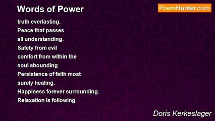 Doris Kerkeslager - Words of Power