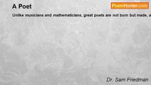 Dr. Sam Friedman - A Poet