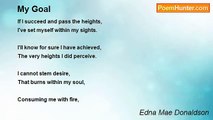 Edna Mae Donaldson - My Goal