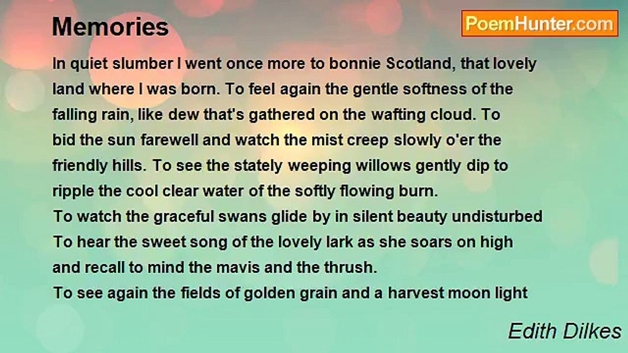 Edith Dilkes - Memories