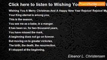 Eleanor L. Christensen - Click here to listen to Wishing You a Merry Christmas and a Happy New Year