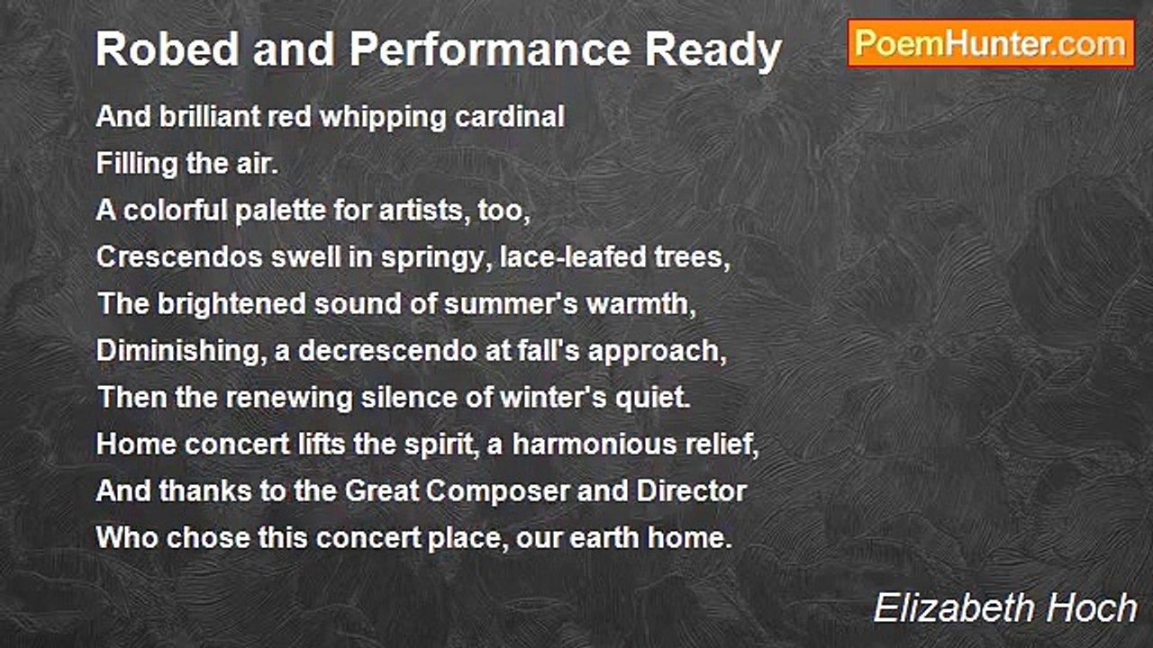Elizabeth Hoch - Robed and Performance Ready